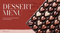 Dessert menu blog banner template