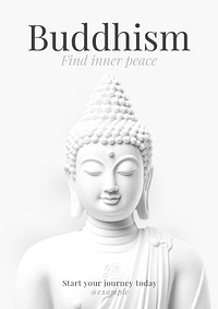 Buddhism & inner peace poster template