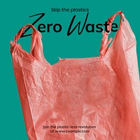 Zero waste living Instagram post template