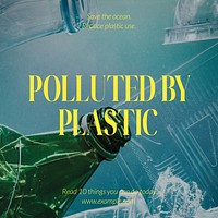 Plastic pollution Instagram post template