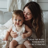 Baby  quote Instagram post template