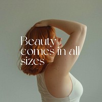 Beauty all sizes quote Instagram post template