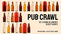 Pub crawl blog banner template