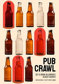 Pub crawl poster template