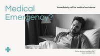 Medical emergency blog banner template