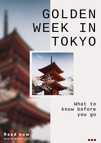 Golden week poster template