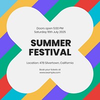 Summer festival & event Instagram post template