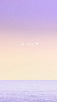 Life is a journey quote mobile wallpaper template