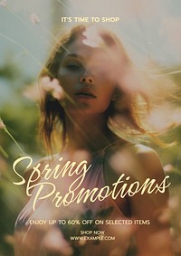 Spring promotions poster template