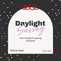 Daylight saving Instagram post template