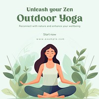 Outdoor yoga Instagram post template