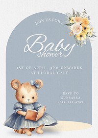 Baby shower invitation card template