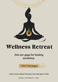 Wellness retreat poster template