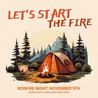 Bonfire Instagram post template