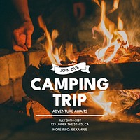 Camping trip Instagram post template
