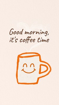 Coffee time morning Facebook story template