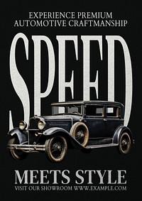 Speed meets style poster template and design