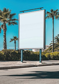 Billboard stand mockup advertisement white board.