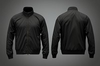 Blank black jacket mockup clothing apparel sweatshirt.