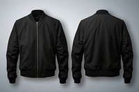 Blank black jacket mockup clothing apparel sweatshirt.
