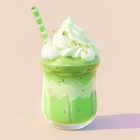 Green Tea Shake milkshake beverage smoothie.