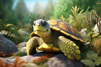 Stunning full-body portrait sea turtle animal tortoise reptile.