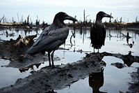 Oil Spills On Birds bird outdoors nature.