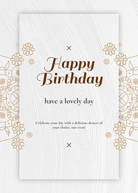 Birthday greeting card template