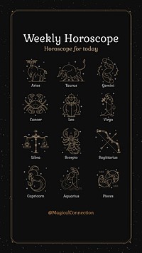 Zodiac sign Instagram post template