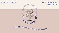 Seafood bistro business card template