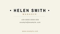 Restaurant manager  business card template