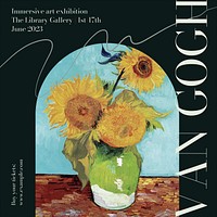 Van Gogh exhibition  Instagram post template
