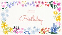 Birthday wish  blog banner template