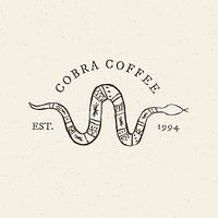 Vintage coffee shop logo template 