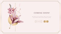 Pink flower Facebook cover template design