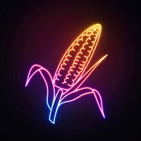 Corn icon neon astronomy fireworks.