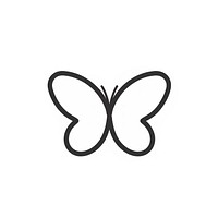 Butterfly icon logo stencil sticker.