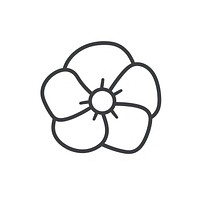 Poppy flower icon drawing illustrated dynamite.