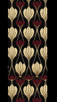 Art deco tulip wallpaper pattern chandelier graphics.