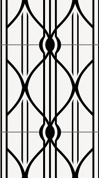 Art deco cross wallpaper pattern gate.