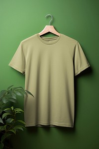 Green t-shirt mockup psd