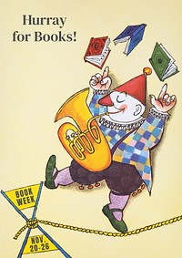 Book fair poster template, vintage design