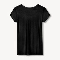 Black T-shirt mockup, casual wear fashion psd