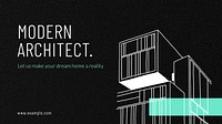 Black modern architect presentation template