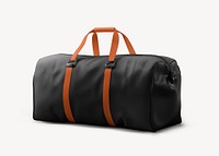 Black duffle bag mockup psd