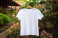 Blank white tshirt mockup beachwear clothing apparel.