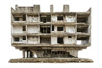 Brutalism destroyed building architecture urban city.