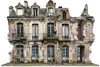 Paris destroyed building architecture housing person.