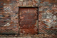 Broken brick wall architecture corrosion building.