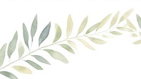 Botanical leaves as divider watercolor graphics pattern herbal.